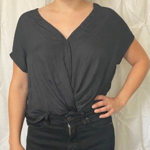 Satin top with twist